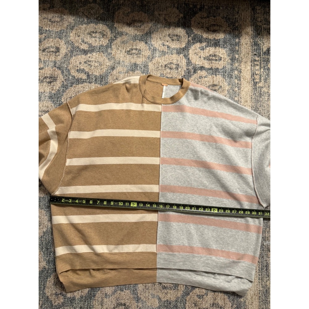 Free People Uptown Stripe Pullover Sweater Size Medium NWOT - Picture 4 of 6